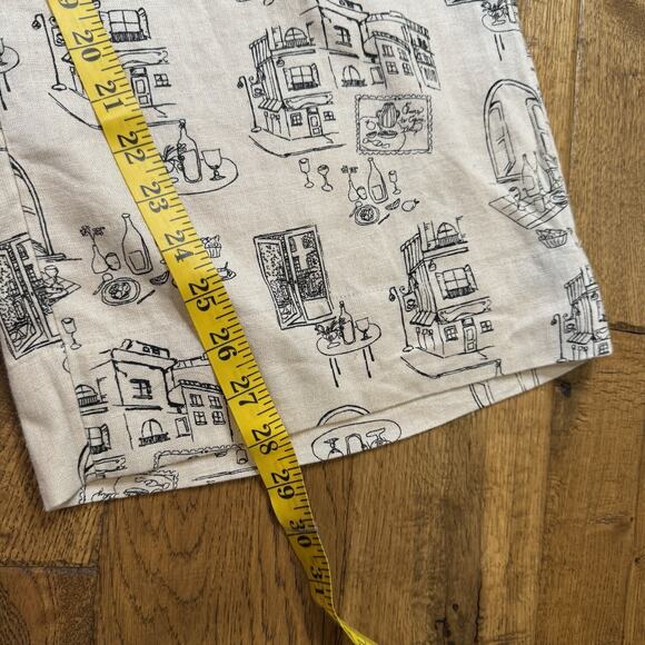 Abercrombie & Fitch Pull On Wide Leg Linen Blend Pants Italy Women's L Short - Picture 5 of 6